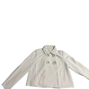 Chico's Elegant White Pea Coat
